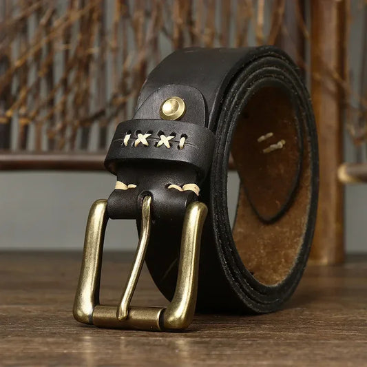 Ceinture Vintage Homme en Cuir Véritable