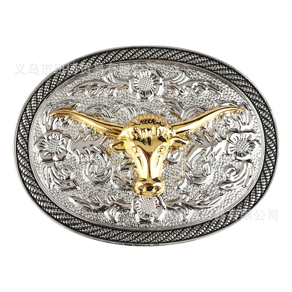 Boucle de Ceinture Western Tête de Vache 2