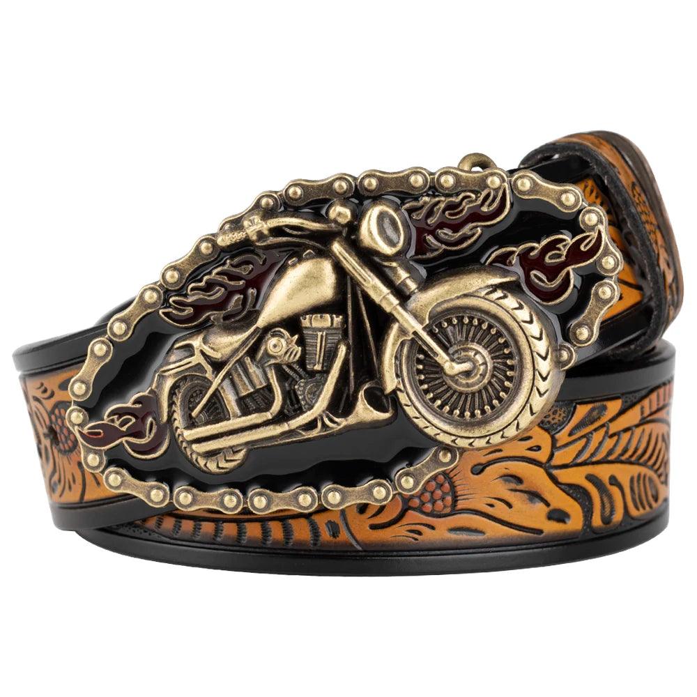 Ceinture Boucle Moto B camel