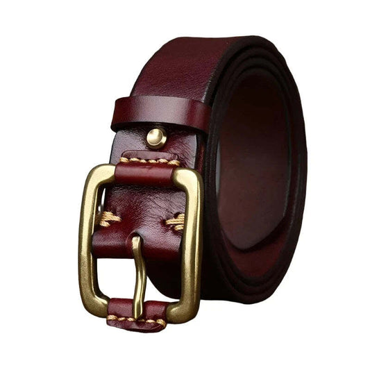 Ceinture Vintage en Cuir Véritable pour Homme