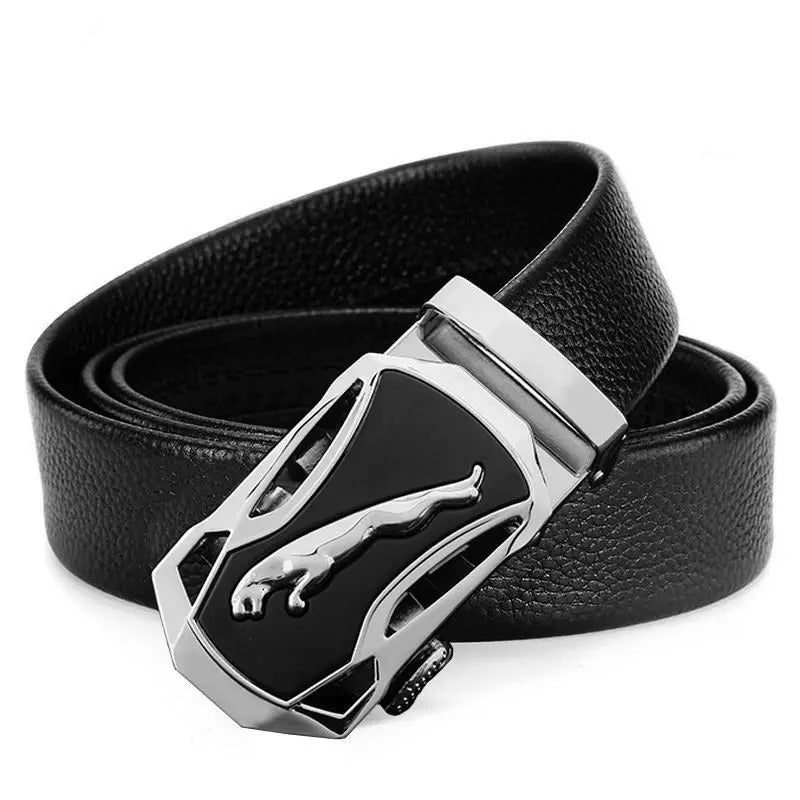 Ceinture Automatique pour Homme Boucle Panthère Grise