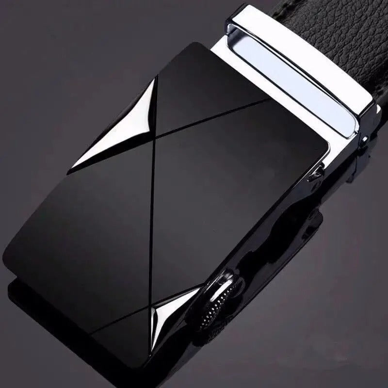 Ceinture à Boucle Automatique Triangle Argenté