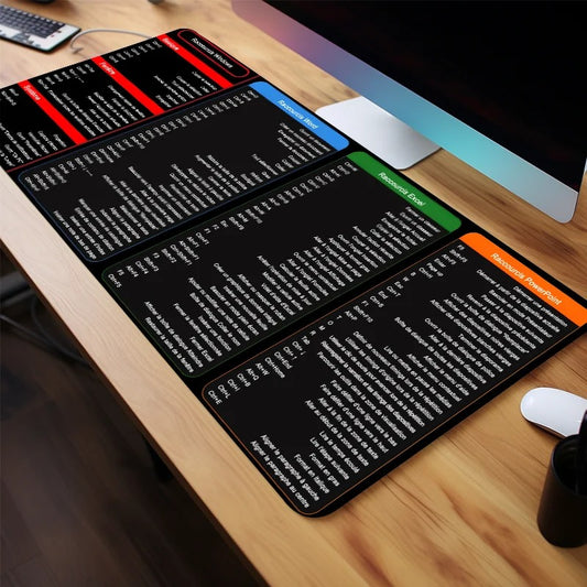 Tapis de souris Raccourcis Windows, Excel, Word, Power point en Français
