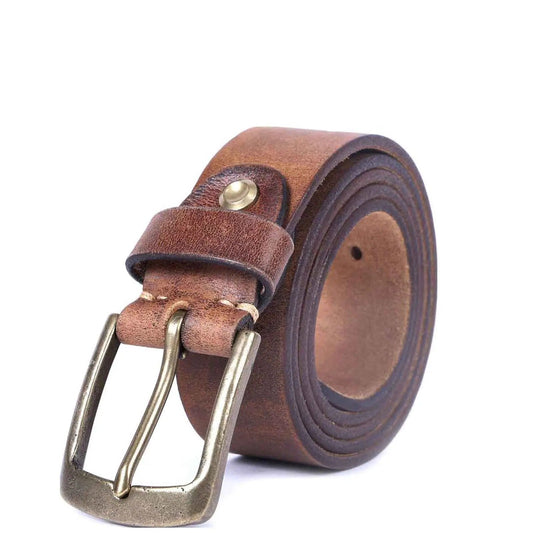 Ceinture Vintage en Cuir Véritable pour Homme