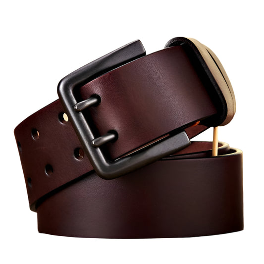 Ceinture en Cuir Véritable Double Ardiillon