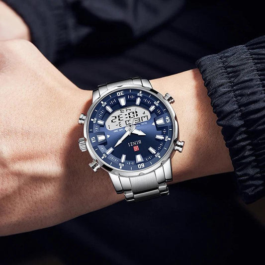 Montre numérique double affichage pour Homme