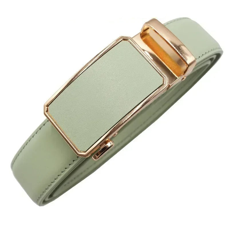 Ceinture Femme en Cuir Véritable Boucle Automatique
