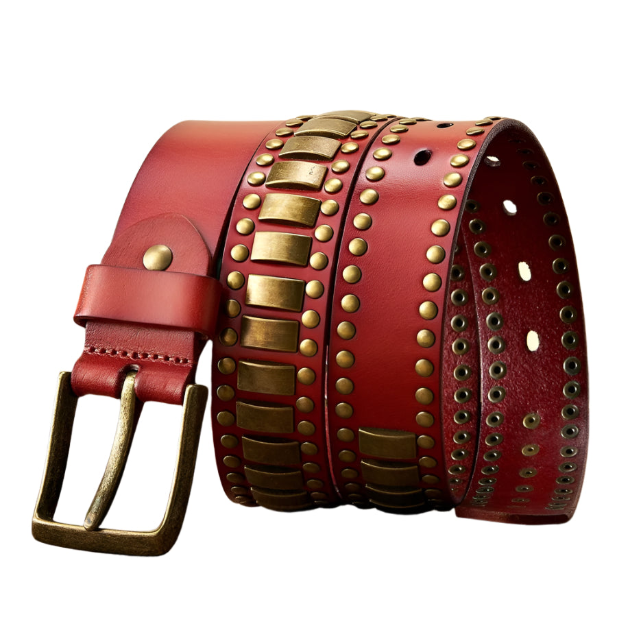 Ceinture en Cuir Cloutée