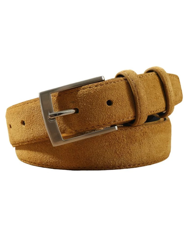 Ceinture en Cuir Véritable, Doublure Tissu Oxford