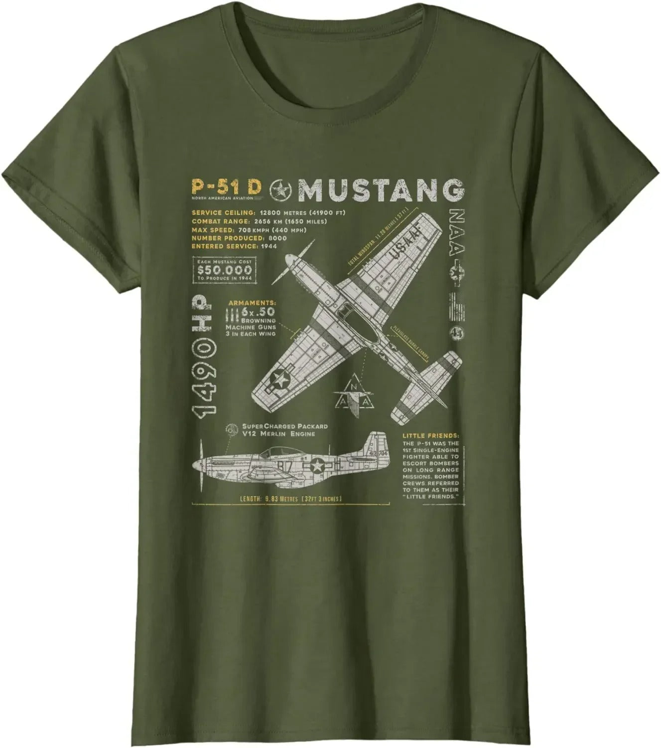T Shirt P-51 Mustang
