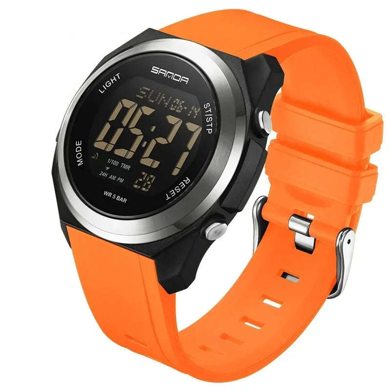 Montre Digitale Unisexe – Sport, LED & Multifonction