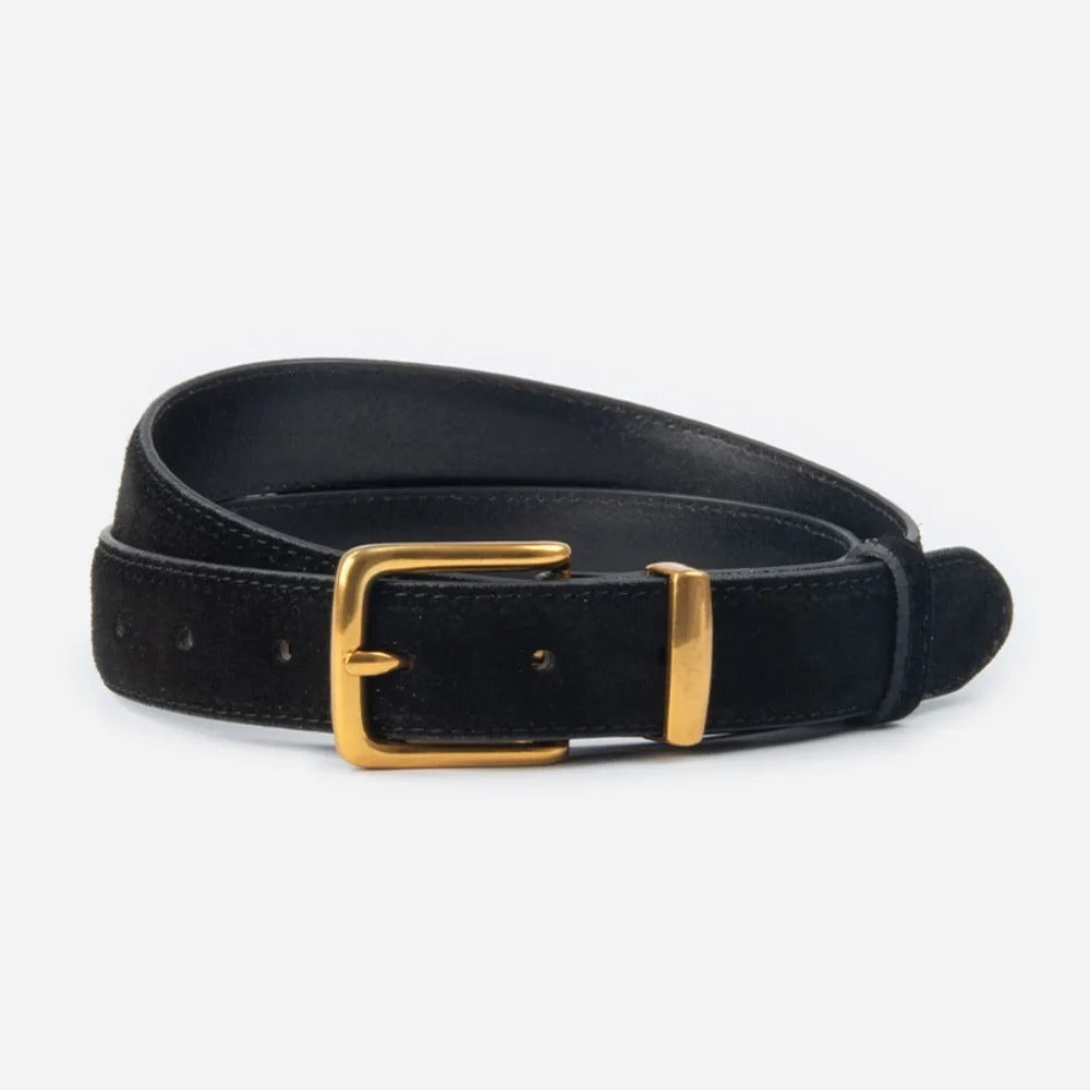 Ceinture en cuir de suède au design rétro