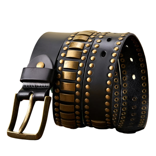 Ceinture en Cuir Cloutée