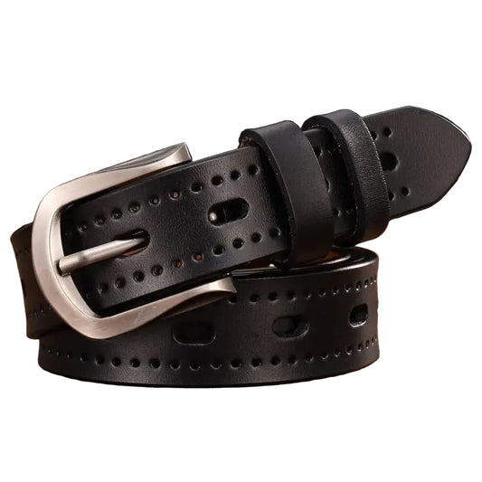 Ceinture en cuir pour femme avec boucle ardillon