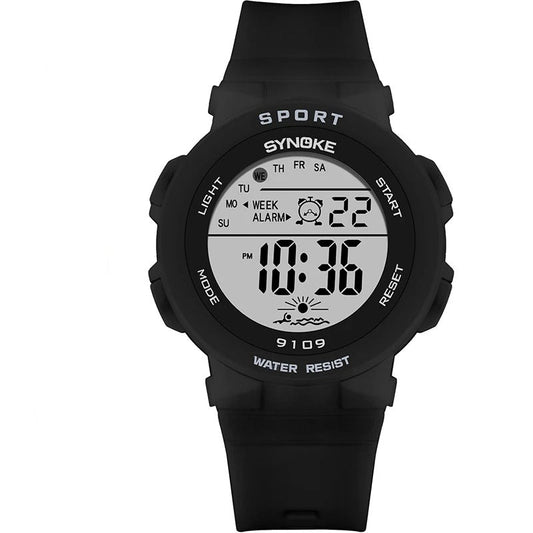 Montre Sport Femme – LED, Chronographe & Étanche 50M