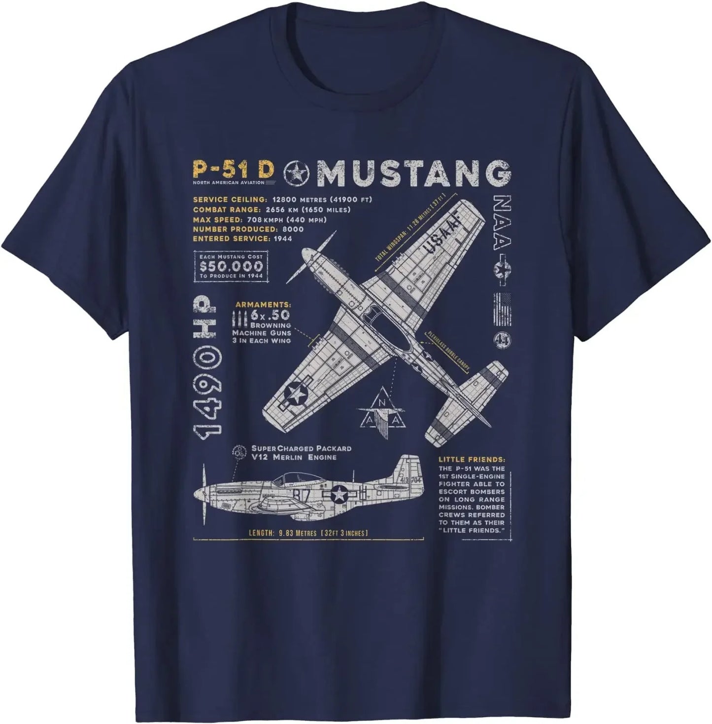 T Shirt P-51 Mustang