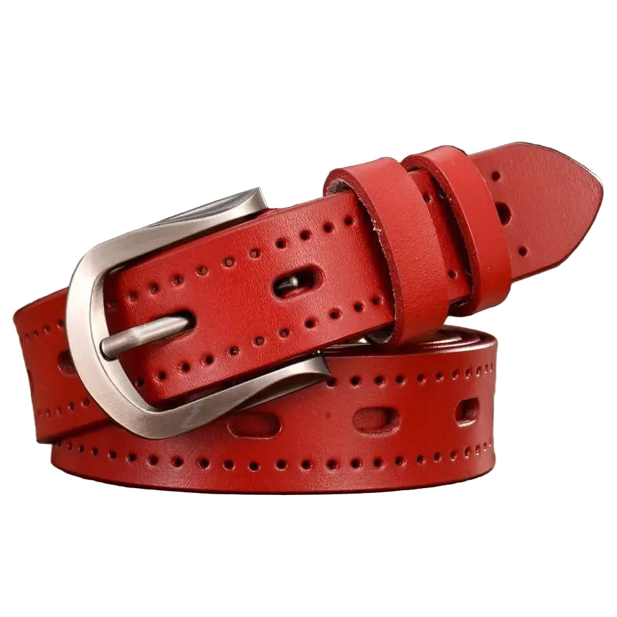 Ceinture en cuir pour femme avec boucle ardillon