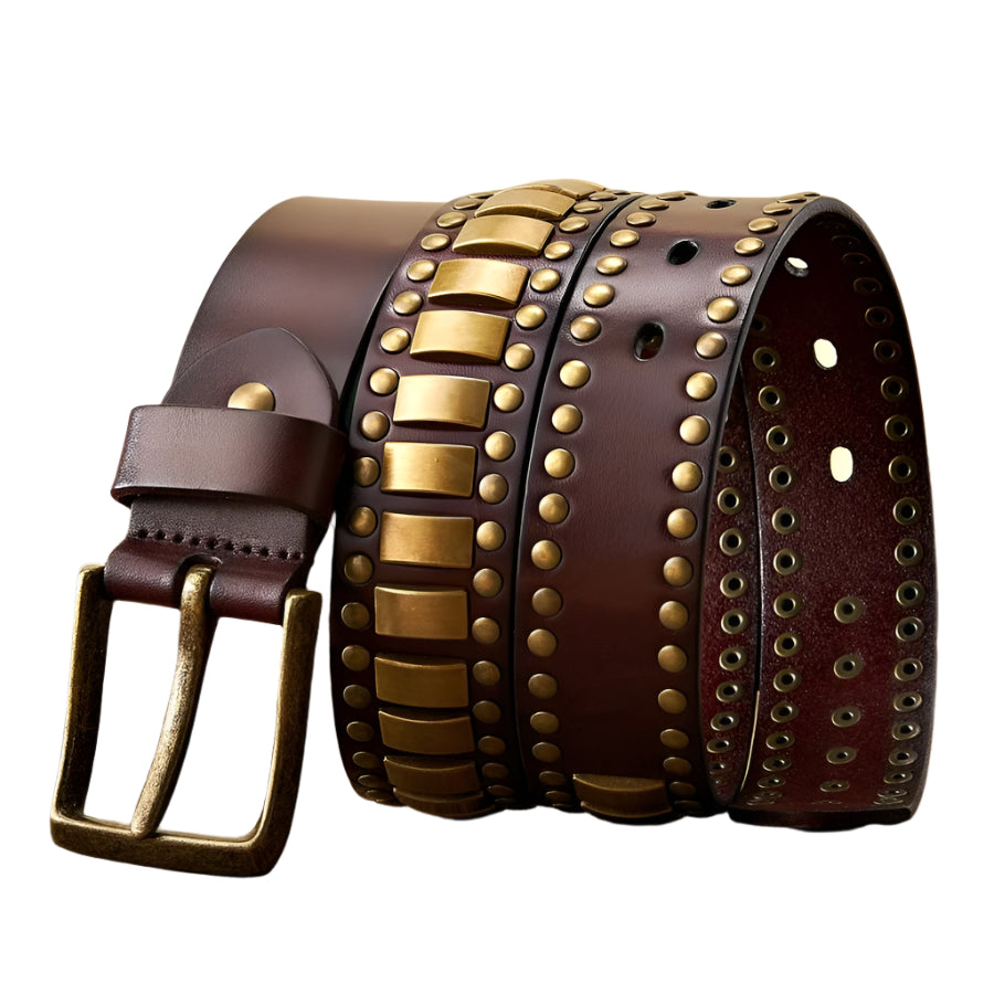 Ceinture en Cuir Cloutée