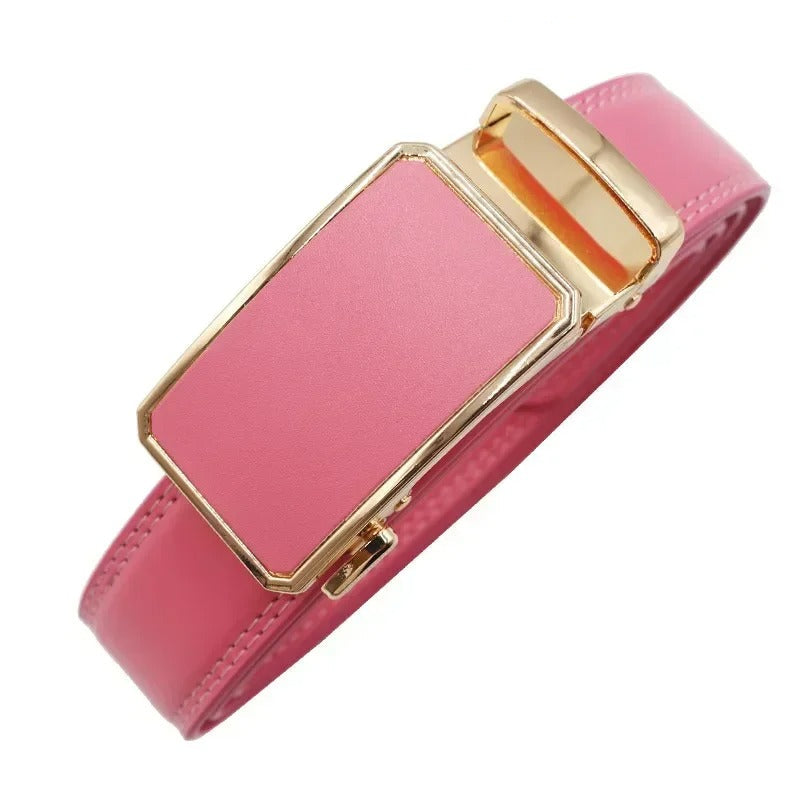 Ceinture Femme en Cuir Véritable Boucle Automatique