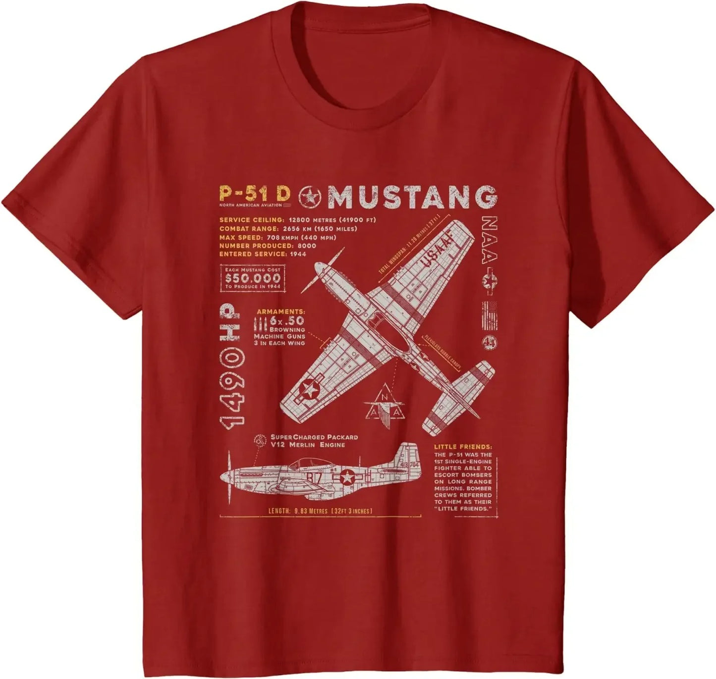 T Shirt P-51 Mustang