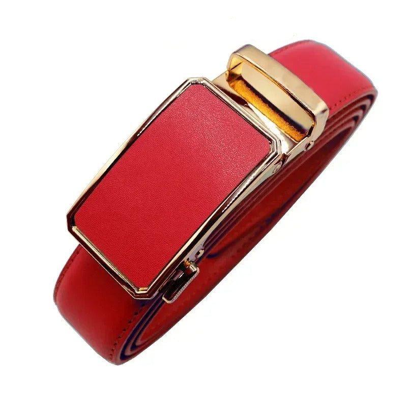 Ceinture Femme en Cuir Véritable Boucle Automatique