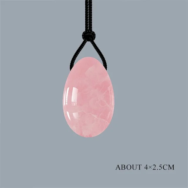 Oeuf de Yoni en quartz rose naturel