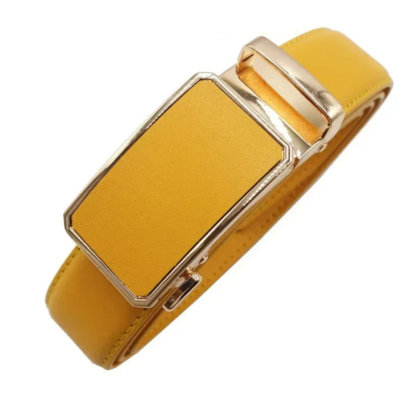Ceinture Femme en Cuir Véritable Boucle Automatique