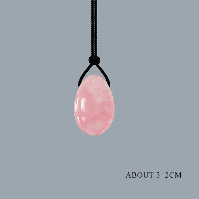 Oeuf de Yoni en quartz rose naturel