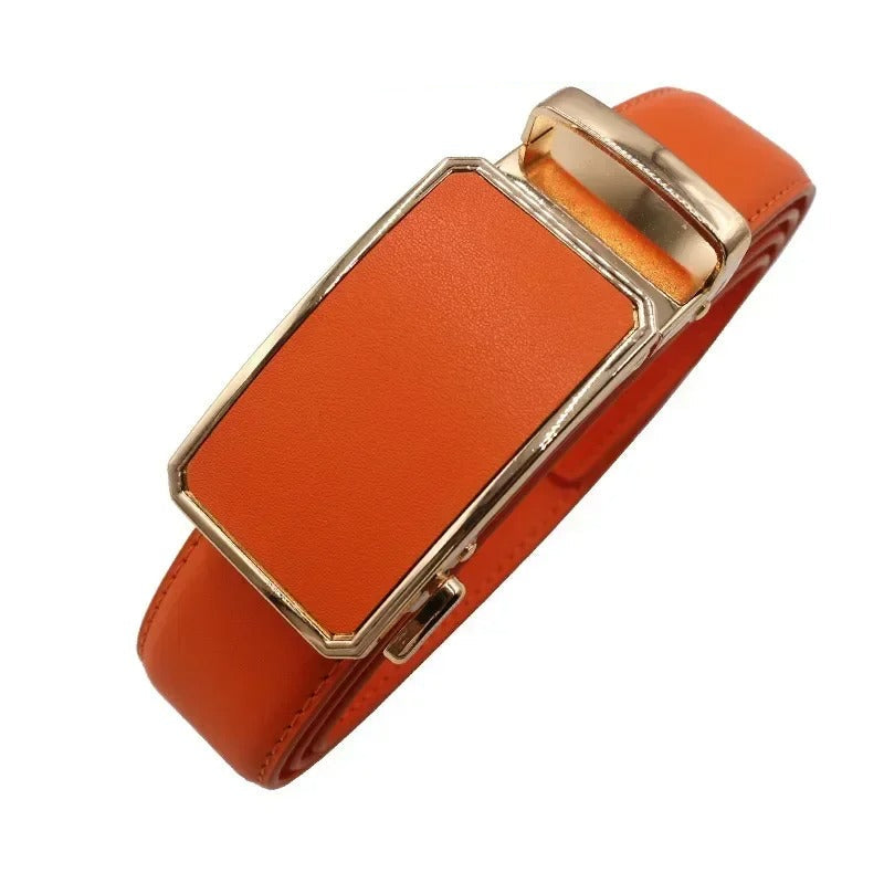 Ceinture Femme en Cuir Véritable Boucle Automatique