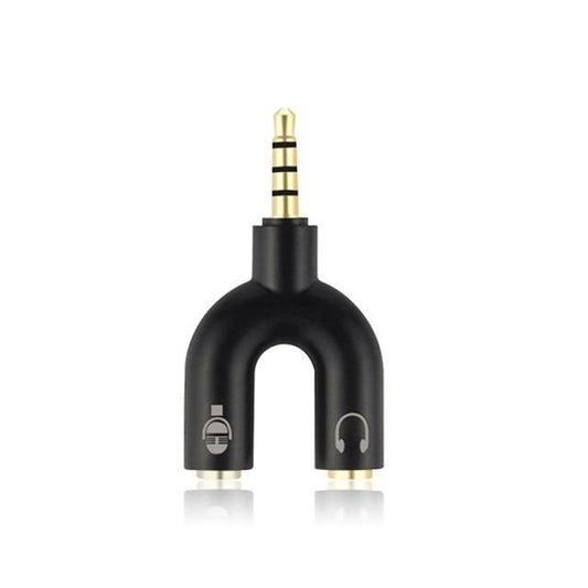 Adaptateur pour le son casque + micro noir