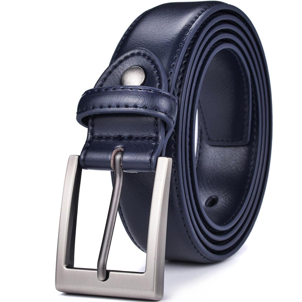 Ceinture cuir homme bleu
