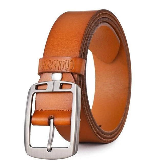 Ceinture De Luxe Cuir Bronzé Qualité