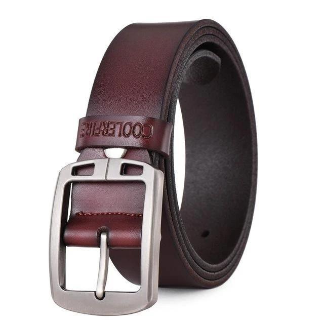 Ceinture De Luxe Cuir Café Qualité