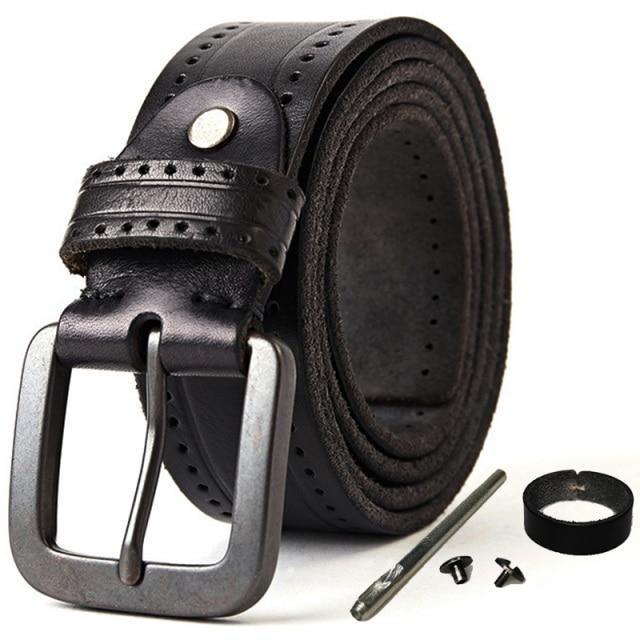 Ceinture en cuir naturel pour Homme de taille