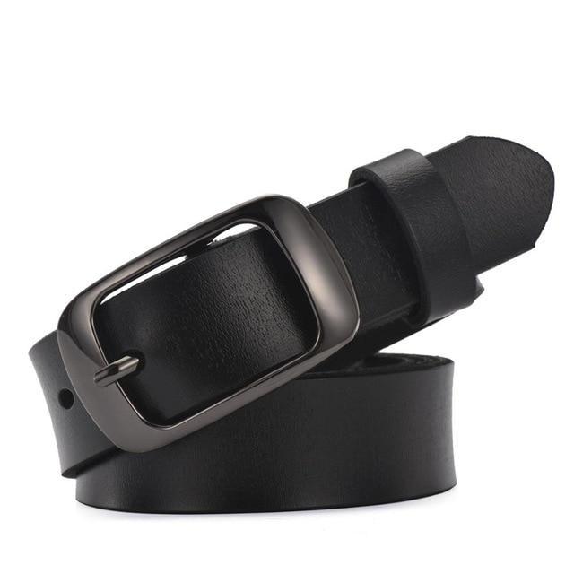 Ceinture noir en cuir de qualité