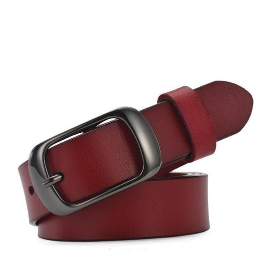 Ceinture Bordeaux en Cuir de Qualité