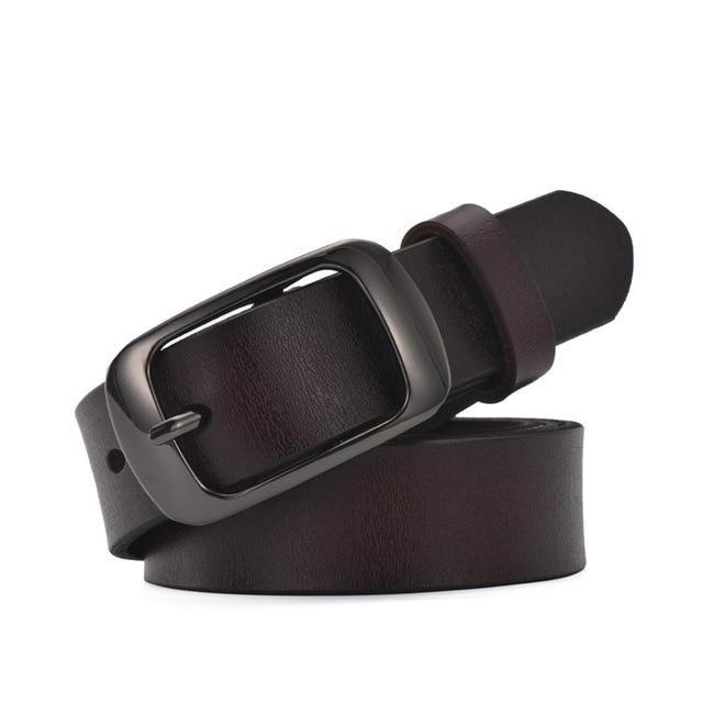 Ceinture café en cuir de qualité