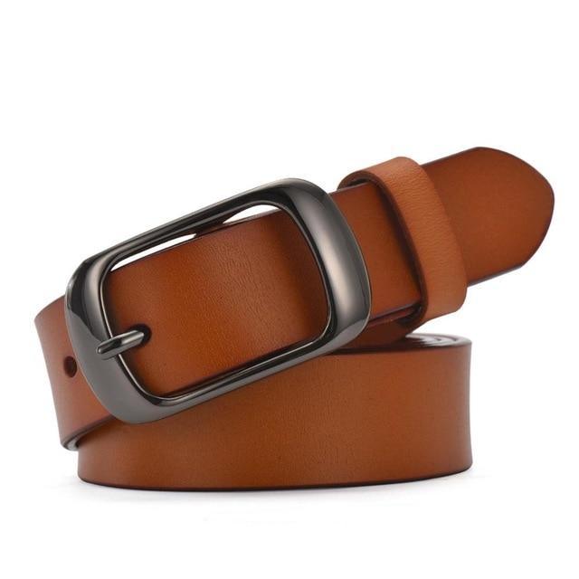 Ceinture bronzée en cuir de qualité