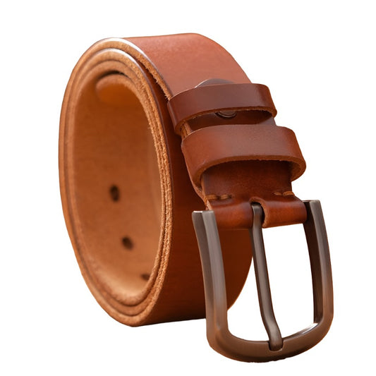 Ceinture vintage en cuir - marron