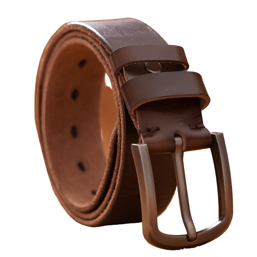 Ceinture vintage en cuir - café