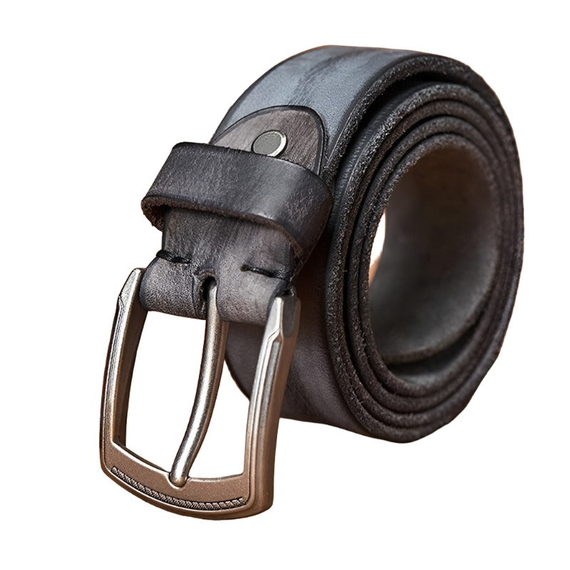 Ceinture vintage en cuir véritable de vachette