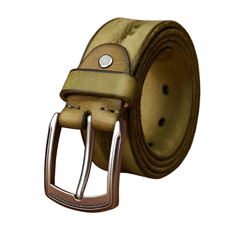 Ceinture vintage en cuir véritable de vachette