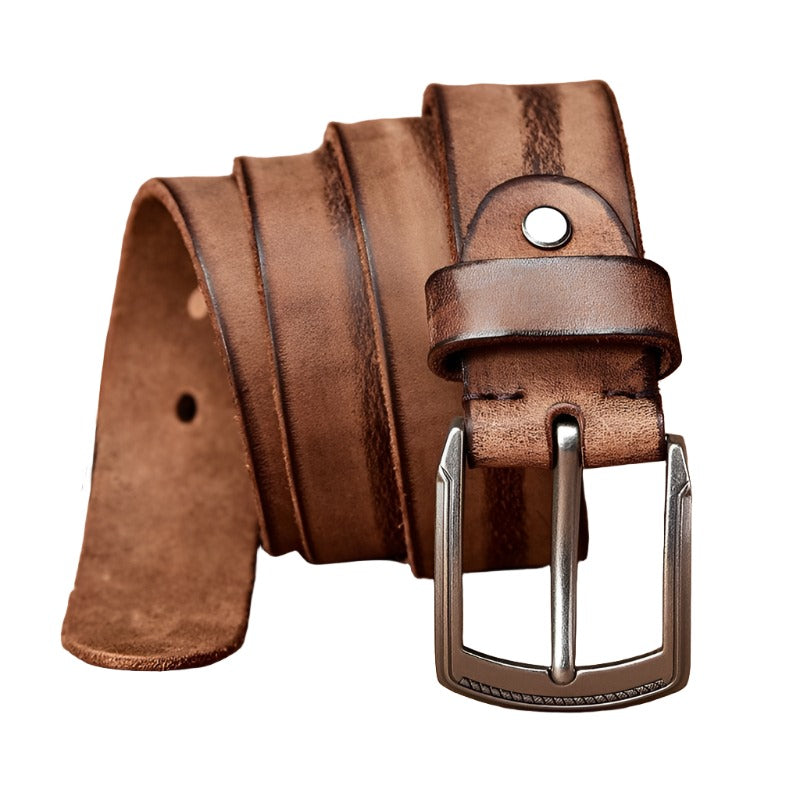 Ceinture vintage en cuir véritable de vachette