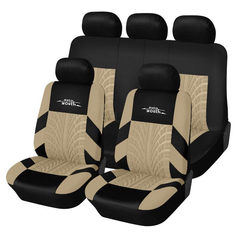 Housse de siège universelle beige set complet