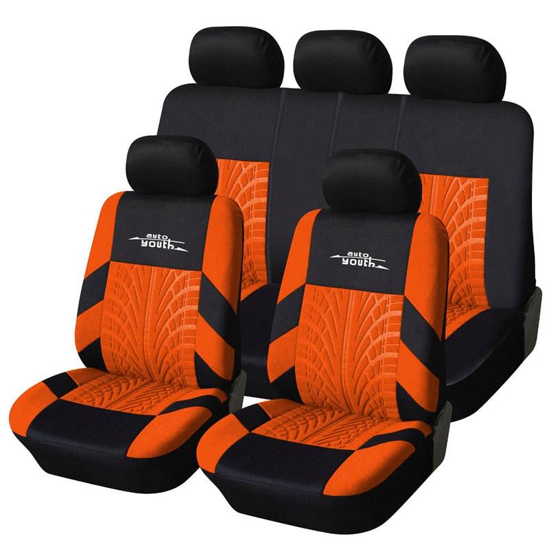 Housse de siège universelle orange set complet