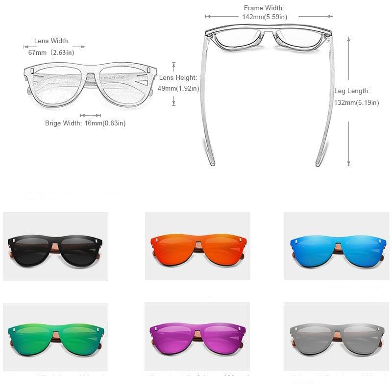 Lunettes de soleil en bois de bubinga dimension