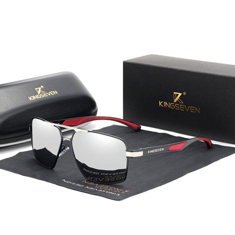 Nouvelles lunettes de soleil aluminium à verres polarisées mirroir argent