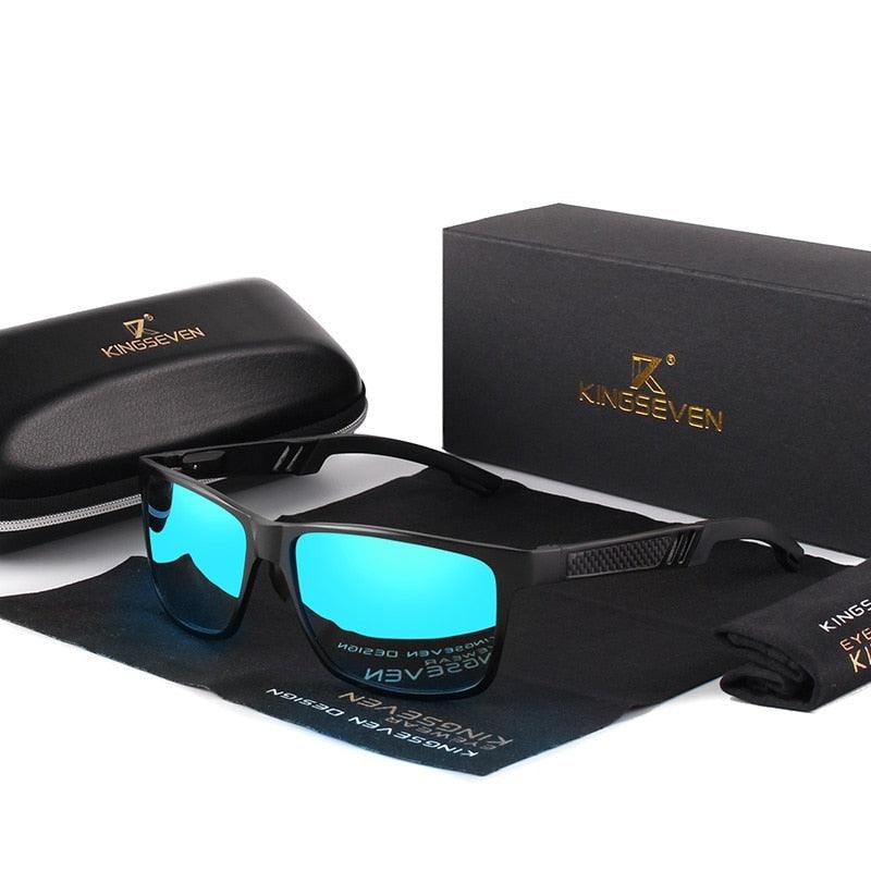 Lunettes de soleil polarisées UV400 noir & bleu