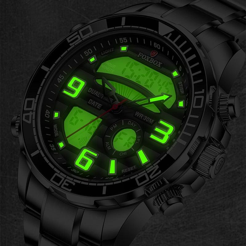 Montre Business Foxbox retro eclairage