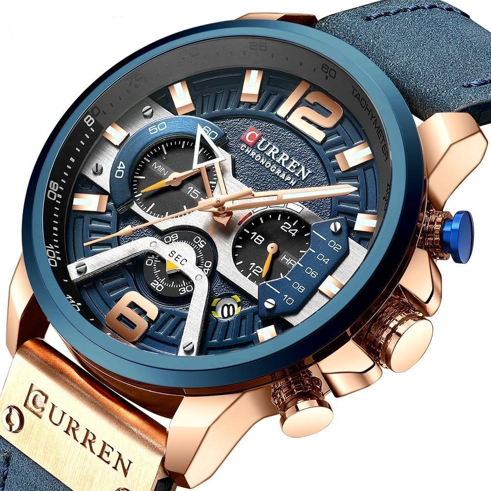 Montre de luxe étanche diagonale